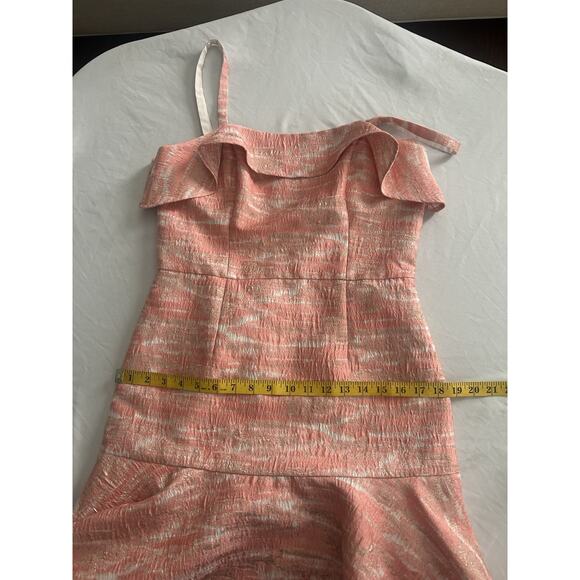 Hutch Ruffled Neckline Shift Mini Dress Womens Size 6 Pink Party Event NWT - Picture 7 of 8